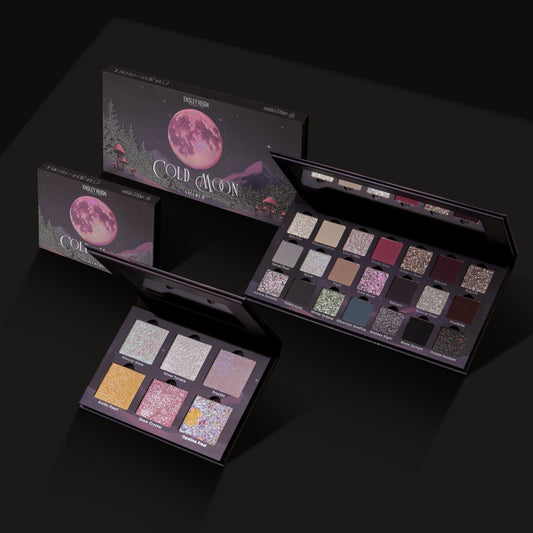 Cold Moon v2: Makeup and Eyeshadow Palette Plus Highlighter Palette Bundle