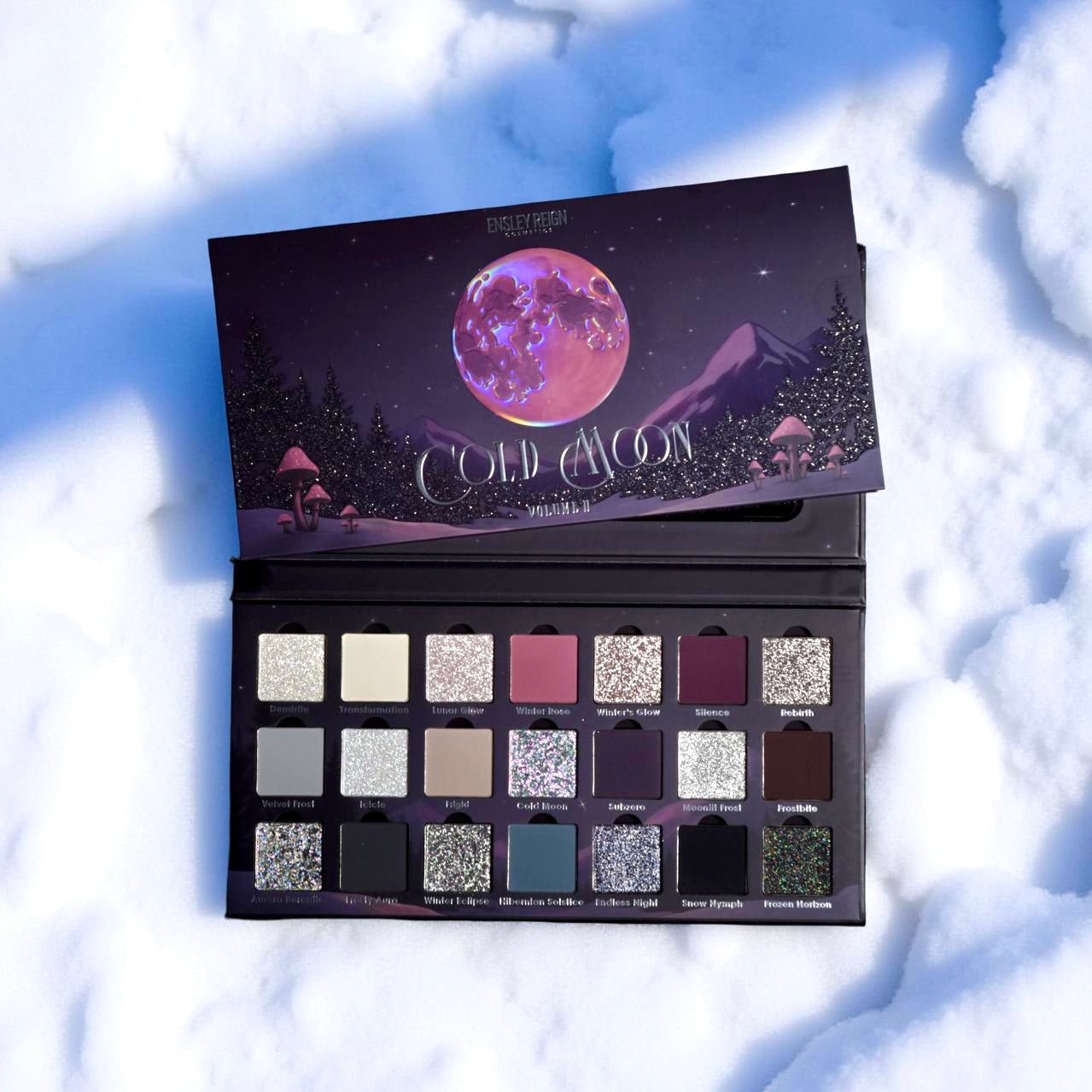 Cold Moon v2: Makeup and Eyeshadow Palette Plus Highlighter Palette Bundle - Ensley Reign Cosmetics