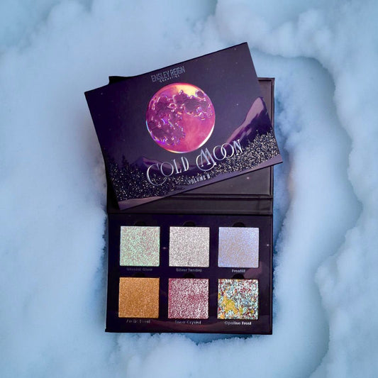 Cold Moon v2: Makeup and Eyeshadow Palette Plus Highlighter Palette Bundle - Ensley Reign Cosmetics